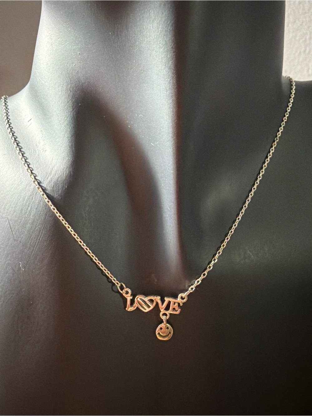 Smiley love necklace 16”